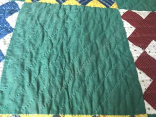 Antique Quilt Hand Stitched Early 1900 ' s Tiny Stitches Pretty Old Fabrics 4