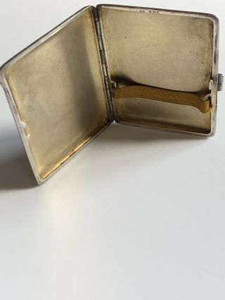Art Deco Solid Silver & Guilloche Enamel Cigarette/Card Case London 1929 95.  8g 7