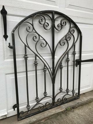 French County Iron Scroll Garden Gate