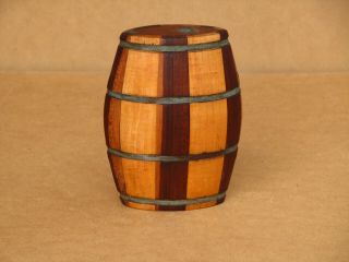 Old Antique Vintage Wooden Wood Keg Barrel Vessel Cask Tub Pail Small Rustic
