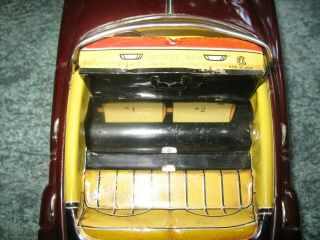 Rare Electro mobile 1950 Cadillac BIG Japan Tin Car Nomura battery TINPLATE TOY 8