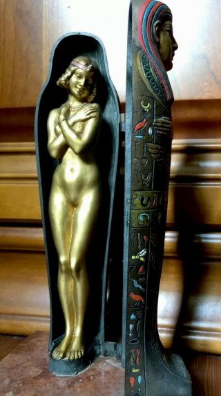 Antique Austrian Vienn Franz Xavier Bergman Bronze Figurine La Momie 2