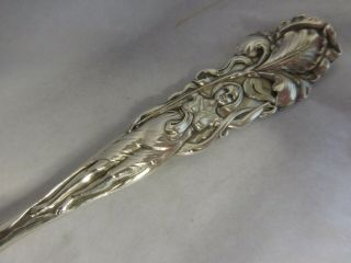 ALVIN 1902 RAPHAEL STERLING CASSEROLE SPOON ART NOUVEAU FULL FIGURE LADY 3