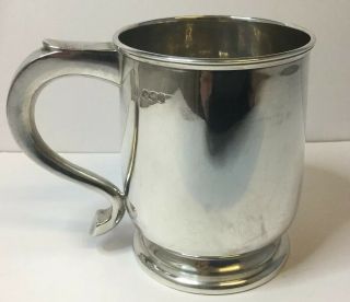 Heavy Elkington & Co Solid Silver Pint Mug Tankard - 1970 - Sheffield - 280g