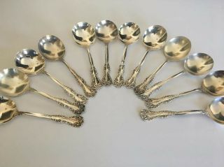 Revere By International Silver Co.  12 Sterling Consomme Spoons 1898
