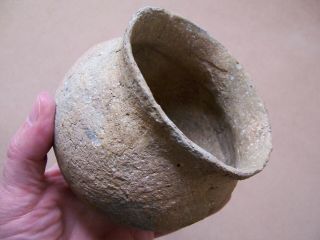 SOLID AUTHENTIC CA 1250 - 1450 AD ILLINOIS MISSISSIPPIAN POTTERY JAR 5