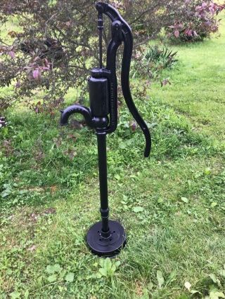 Antique Large Black Myers Hand Garden Water Pump
