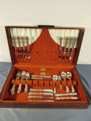 Vintage Oneida Community Melbourne 55pc Sterling Flatware Set