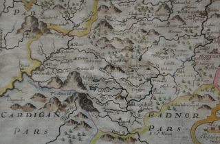 Wales Montgomery/ Saxton,  Kip Antique Map 1607 - 1610