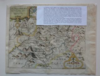 WALES Montgomery/ Saxton,  Kip Antique Map 1607 - 1610 2