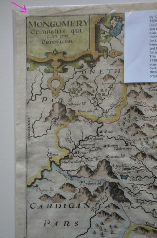 WALES Montgomery/ Saxton,  Kip Antique Map 1607 - 1610 3