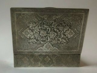 A Good Large Heavy Indian Persian Islamic Silver Box 356g