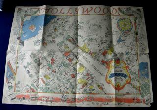 Vintage 1926 Map Hollywood From The Best Surveys Of The Time