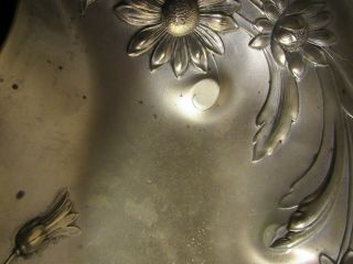 LARGE ANTIQUE ART NOUVEAU WMF FOOTED silver - plated TrayBOWL German Austrian 14 