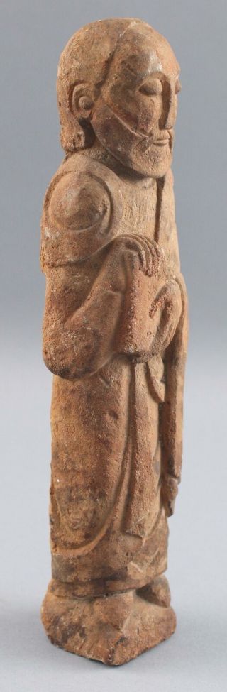 Ancient Medieval 11thC French Romanesque Christian Saint Peter Limestone Carving 5