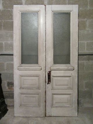 Antique Double Entrance French Doors 47.  75 X 82.  5 Architectural Salvage