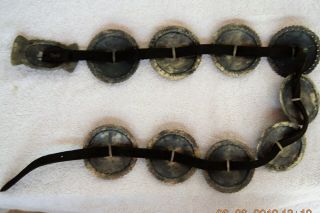 Later First Phase Native American Navajo Silver Concho Belt 2