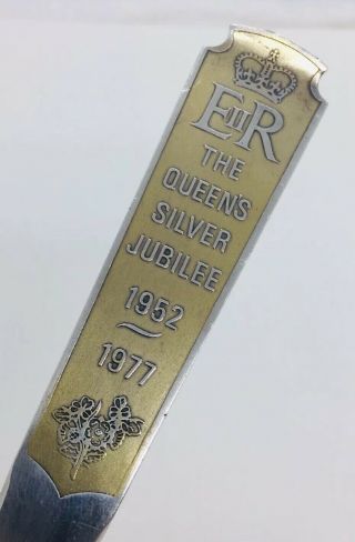 Asprey London English Sterling Silver Queen Jubilee 1952 - 1977 Letter Opener 2