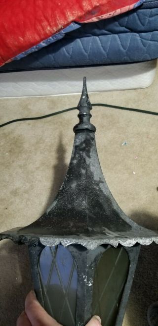 5 Large Vintage Witches Hat Torch Outdoor Lights Sconce Cast Aluminum 35 