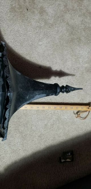 5 Large Vintage Witches Hat Torch Outdoor Lights Sconce Cast Aluminum 35 