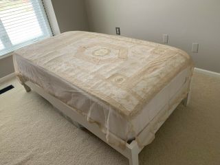 Exceptional Antique Lace Single Bedspread 3