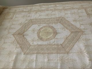 Exceptional Antique Lace Single Bedspread 4