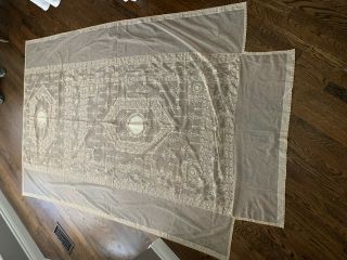 Exceptional Antique Lace Single Bedspread 8
