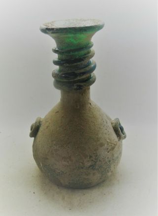 Museum Quality Ancient Roman Glass Iridescent Vase 200 - 300ad Item