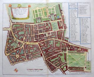 London Ward Plan John Stow Blome C1720 Lincolns Inn St Giles Antique