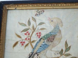 Antique Embroidered Silk Work Picture - Georgian 2