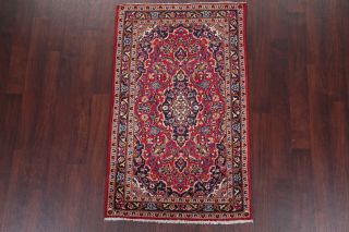 Vintage Traditional Floral Persian Area Rug RED Fine Oriental Wool Carpet 3 ' x5 ' 3