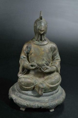 T285: Japanese Xf Casting Copper Bird Doll Statue Sculpture Ornament Figurines