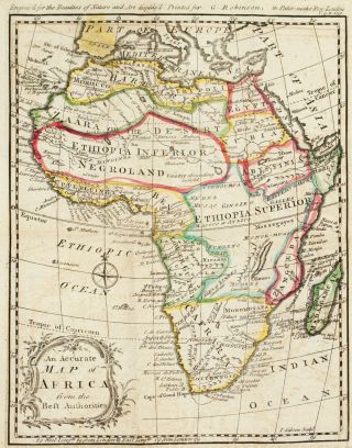 1774 Map Of Africa J Gibson Antique