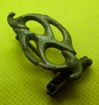 Ancient Celtic Roman Silver Openwork Fibula Brooch - 100bc / 100 Ad