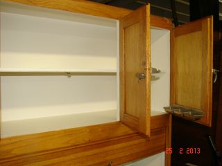 Antique Oak Hooiser Kitchen Cabinet w/ Siffter - Professionally Refinished 8