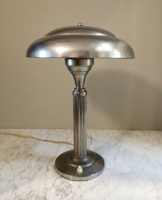 Stunning Art Deco Chrome Desk Lamp Vintage Antique Lighting