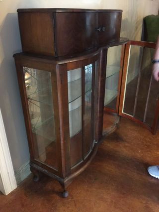 Antique Liquor Cabinet Extending Mixing Shelf On Top Not Sure Era Art Deco ? 3