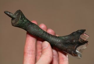 Ancient Roman Egyptian Period Bronze Ibis Foot,  Very Rare,  Provenance.