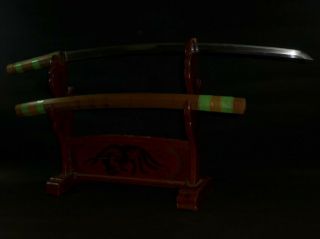 Katana (sword) W/white Sheath : Edo : 36.  5 × 26.  3 " 1.  02kg