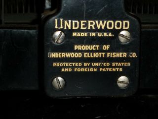 Vintage Antique Underwood Standard Typewriter Model 10 1930 ' s 7
