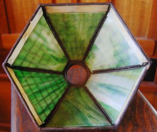 Handel geometric Diamond boarder floor lamp,  mission arts&crafts 1 of 2 available 5
