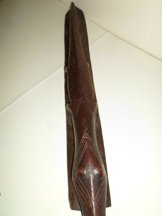 Vintage / Antique Tribal Carved Wood Lizard Or Crocodile Oceanic ?? African ?? 10