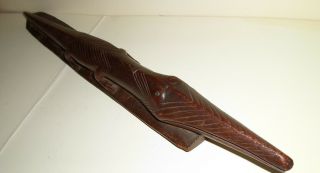 Vintage / Antique Tribal Carved Wood Lizard Or Crocodile Oceanic ?? African ?? 4