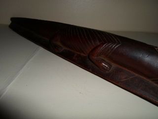 Vintage / Antique Tribal Carved Wood Lizard Or Crocodile Oceanic ?? African ?? 9
