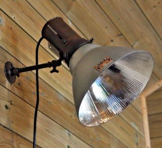2 Vintage Antique GEC Gecoray Glass Copper Industrial Shop Adjustable Lamps 1 5