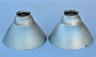 2 Vintage Antique GEC Gecoray Glass Copper Industrial Shop Adjustable Lamps 1 8