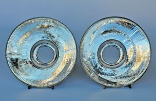 2 Vintage Antique GEC Gecoray Glass Copper Industrial Shop Adjustable Lamps 1 9