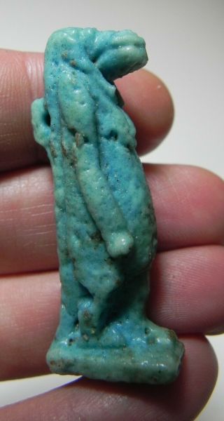 Zurqieh - As12378 - Ancient Egypt,  Large Faience Amulet Of Taweret.  600 - 300 B.  C