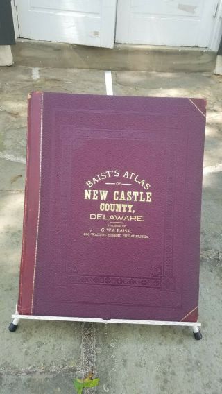 1893 GWM Baist Antique Large Atlas of Castle County Delaware 2