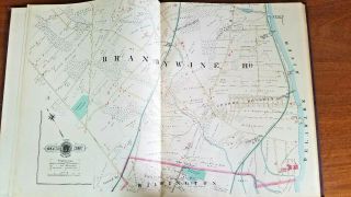1893 GWM Baist Antique Large Atlas of Castle County Delaware 6